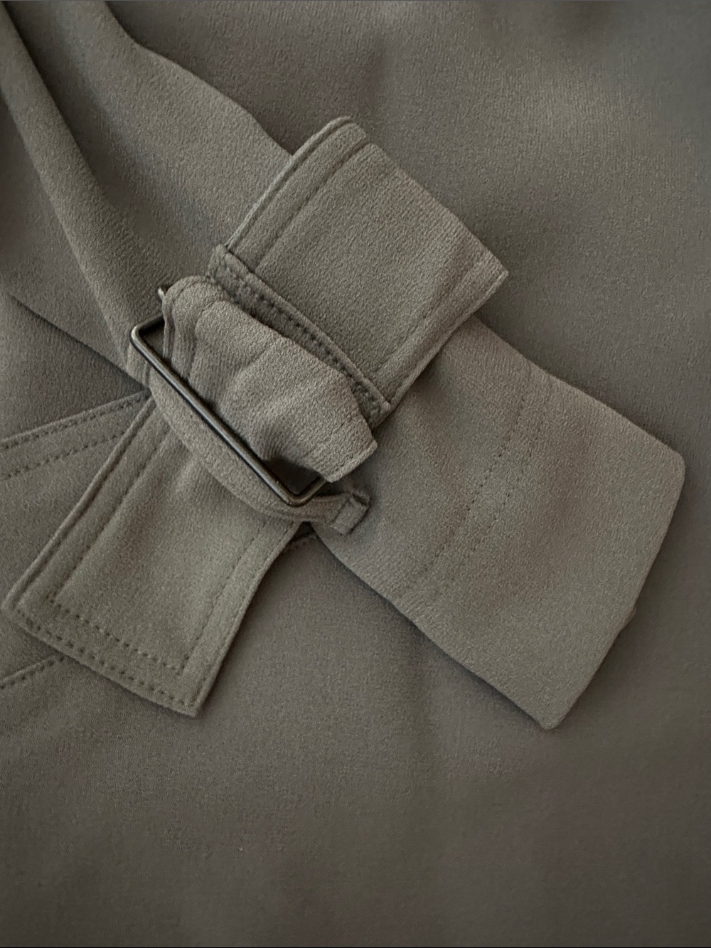 Babaton Olive Trench with Tie Cuff Detail - Picture 3 of 4